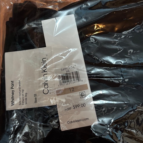 Calvin Klein NWT Whitney Wide Leg Velvet Pant Size 12 W16” - Picture 11 of 11